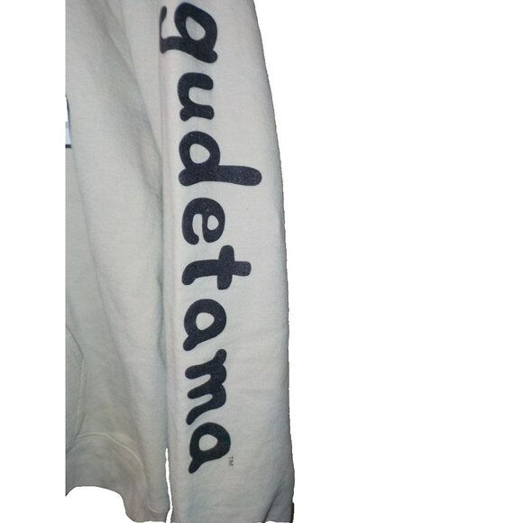 Sanrio Gudetama Tan Hoodie Sweatshirt Adult Size M Unisex "The Lazy Egg" No Tie - Picture 4 of 6